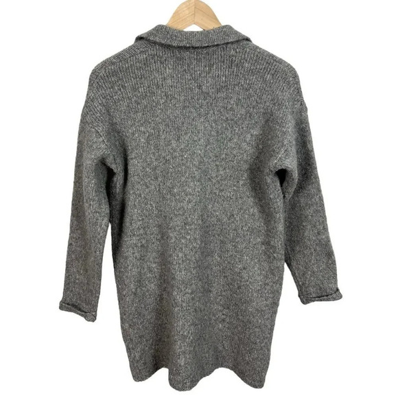 Zara Kid’s Girl Gray Wool Blend Button Up Sweater Collared Size 11-12 Knit - Picture 2 of 7